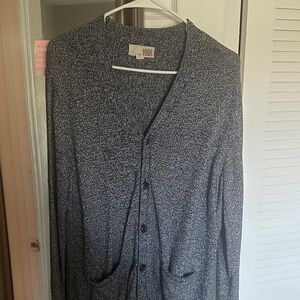 1901 Men's Gray Cardigan Sweater